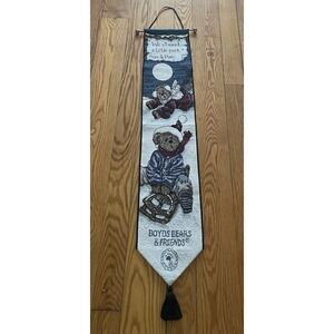 Boyds Bears &‎ Friends Tapestry Wall Hanging "We all need a little push..."